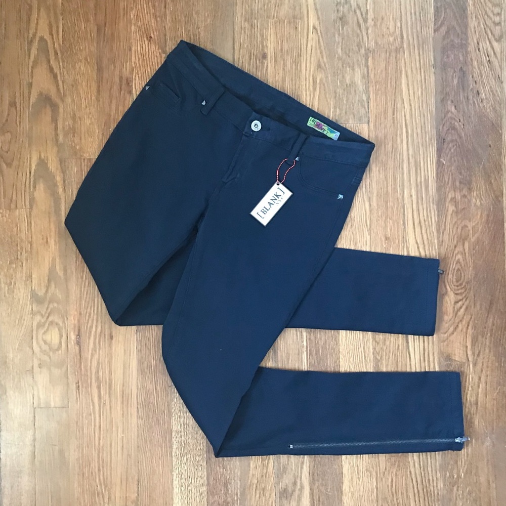 Blank NYC Studded Ankle Zip Pants - Picture 1 of 6